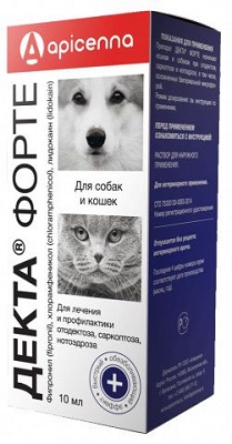 Ветеринарные капли Декта Форте для собак и кошек