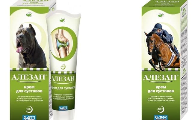 Алезан: крем для суставов собак и лошадей